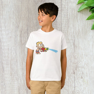 Boy with Water Gun Summer Fun T-Shirt