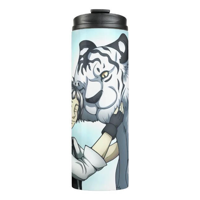 Boy with White Tiger Thermal Tumbler (Front)