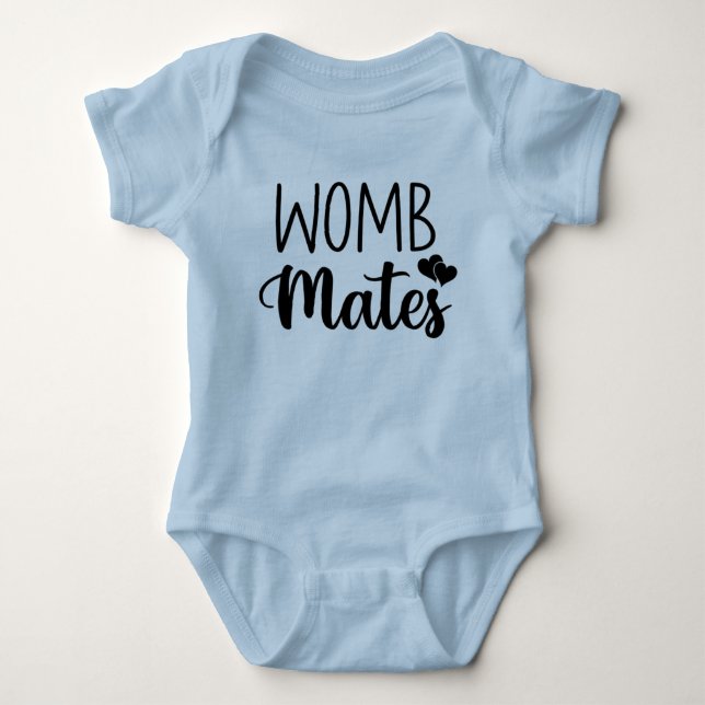 BOY - Womb Mates Bodysuit  Black Font (Front)
