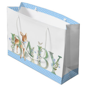 Boy Woodland Deer Baby Shower Baby Gift Large Gift Bag