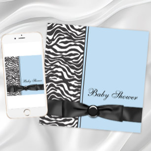 Boy Zebra Baby Shower Invitation