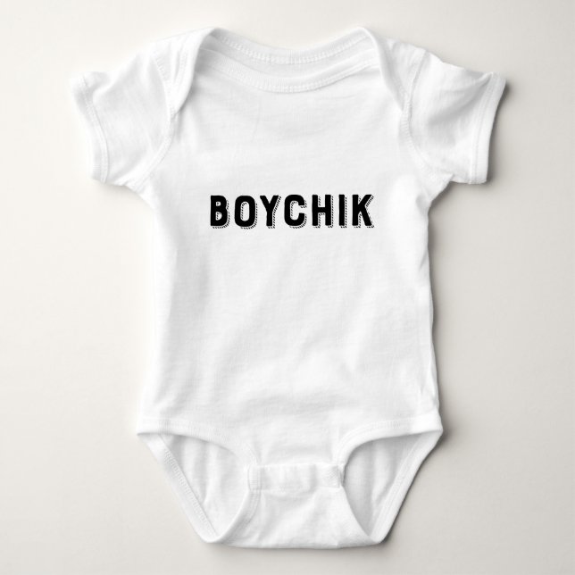 Boychik Yiddish Humour Baby Bodysuit (Front)