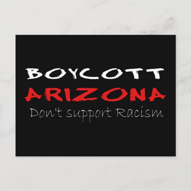 Boycott Arizona Postcard (Front)
