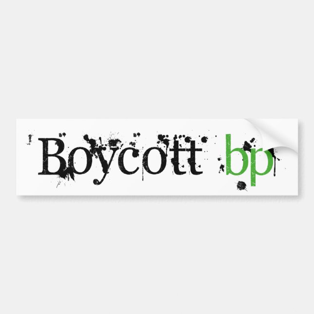 Boycott BP Bumper Sticker (Front)