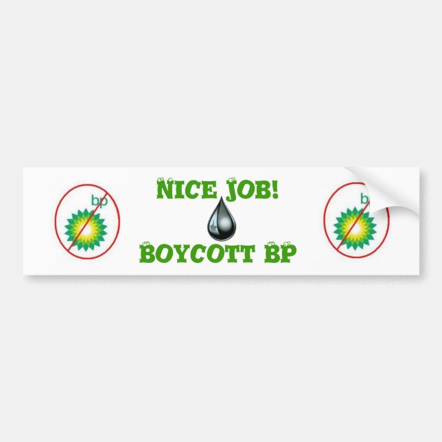 Boycott BP Bumper Sticker (Front)