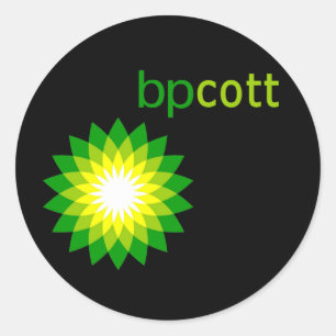 Boycott BP Oil T shirts, Tote Bags, Mugs Classic Round Sticker