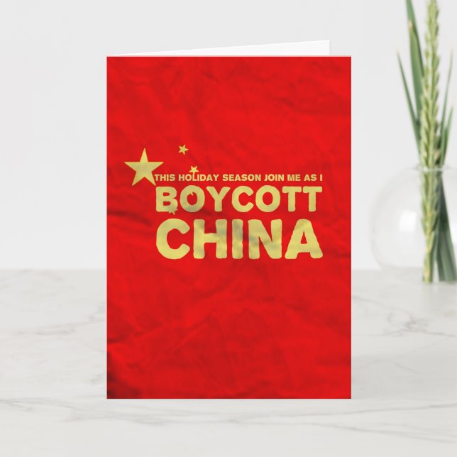 Boycott China...Buy American Lead Toys! Holiday Card (Front)