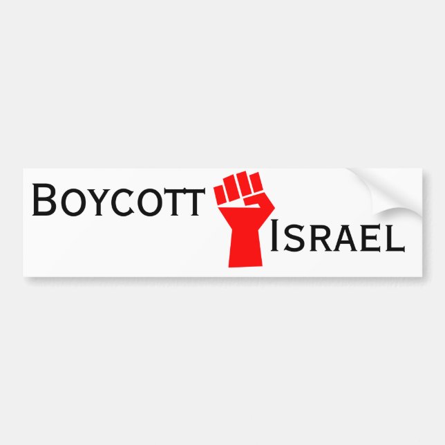 Boycott Israel Bumper Sticker (Front)