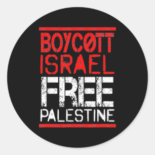 Boycott Israel Palestine Gaza War Awareness  Classic Round Sticker