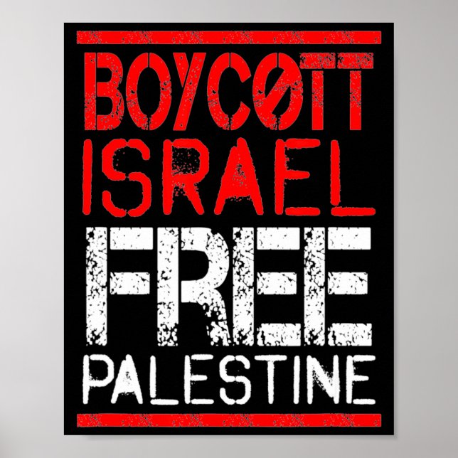 Boycott Israel Palestine Gaza War Awareness  Poster (Front)