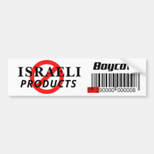 BOYCOTT ISRAELI PRODUCTS  BUMPER STICKER