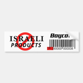 BOYCOTT ISRAELI PRODUCTS  BUMPER STICKER