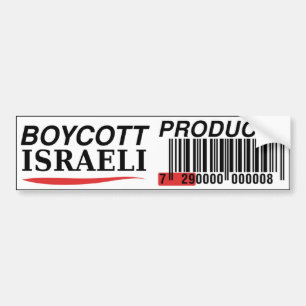 Boycott Israeli Products bumpersticker Bumper Sticker