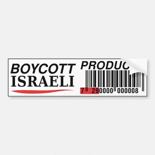 Boycott Israeli Products bumpersticker Bumper Sticker (Front)