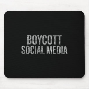 Boycott Social Media Distressed Mouse Mat
