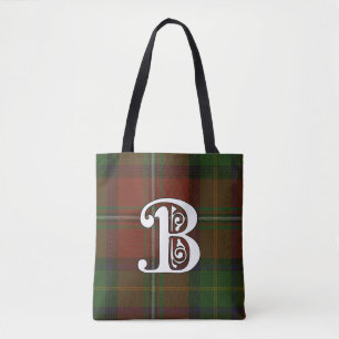 Boyd Clan Tartan Monogram Tote Bag
