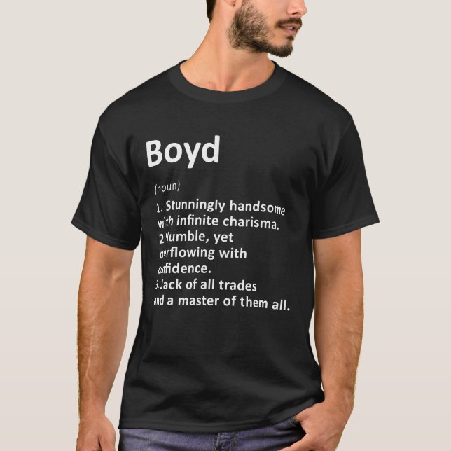 Boyd Definition Personalised Name Funny Birthday G T-Shirt (Front)