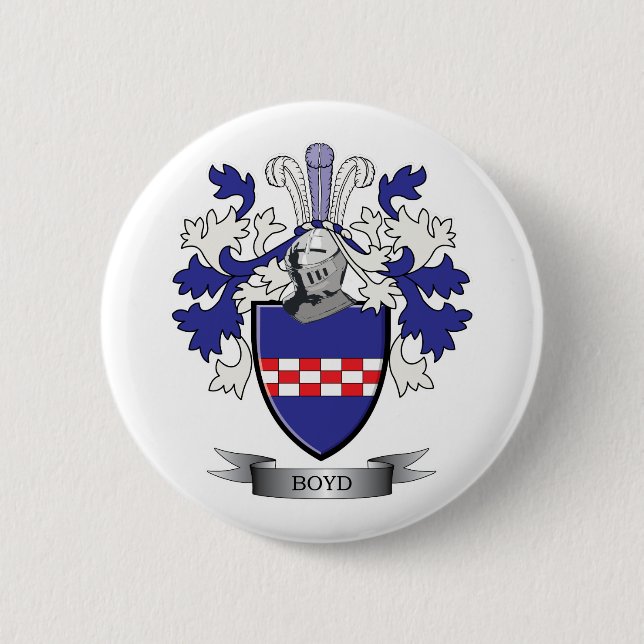 Boyd Family Crest Coat of Arms 6 Cm Round Badge (Front)