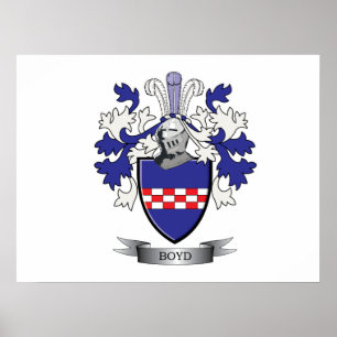Boyd Family Crest Coat of Arms Poster