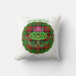Boyd Scottish Tartan Celtic Thistle Cushion