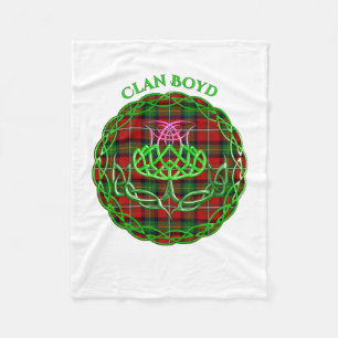 Boyd Scottish Tartan Celtic Thistle Fleece Blanket