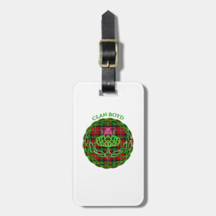 Boyd Scottish Tartan Celtic Thistle Luggage Tag