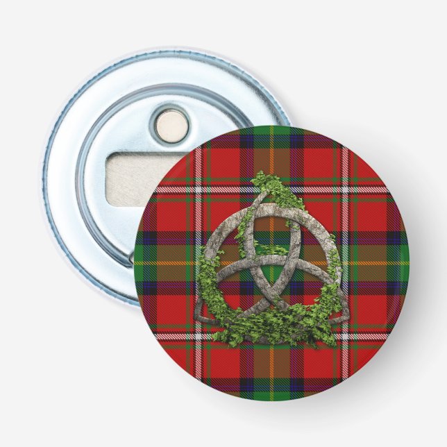 Boyd Tartan And Celtic Trinity Knot Bottle Opener (Front)
