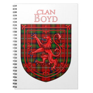 Boyd Tartan Scottish Plaid Lion Rampant Notebook