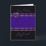 boyfriend birthday card modern design, purple and<br><div class="desc">boyfriend birthday card modern design,  purple and black card</div>