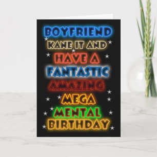 Boyfriend Birthday Card With Bright Colours