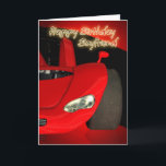 Boyfriend Birthday Card With Red Sports Car<br><div class="desc">Boyfriend Birthday Card With Red Sports Car</div>