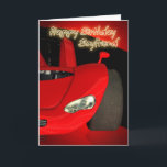 Boyfriend Birthday Card With Red Sports Car<br><div class="desc">Boyfriend Birthday Card With Red Sports Car</div>