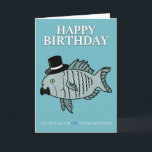 Boyfriend Birthday Fish Pun Joke Card<br><div class="desc">Send your fishing or fish mad boyfriend this funny birthday card letting him know he's so-fish-ticated.</div>