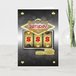 Boyfriend Birthday Greeting Card With Slots And Co