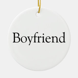 Boyfriend Definition Black and White Fun Ceramic Tree Decoration