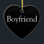 Boyfriend Definition Black and White Modern Ceramic Tree Decoration<br><div class="desc">Personalise for your boyfriend to create a unique anytime gift. A perfect way to show him how amazing he is every day. Designed by Thisisnotme©</div>