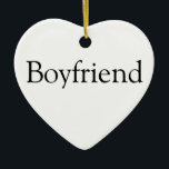 Boyfriend Definition Fun Modern Personalised Ceramic Tree Decoration<br><div class="desc">Personalise for your boyfriend to create a unique anytime gift. A perfect way to show him how amazing he is every day. Designed by Thisisnotme©</div>