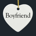 Boyfriend Definition Fun Modern Personalised Ceramic Tree Decoration<br><div class="desc">Personalise for your boyfriend to create a unique anytime gift. A perfect way to show him how amazing he is every day. Designed by Thisisnotme©</div>
