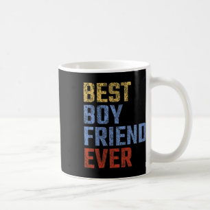 Boyfriend Ever Fathers Day Funny Vintage Retro Men Coffee Mug