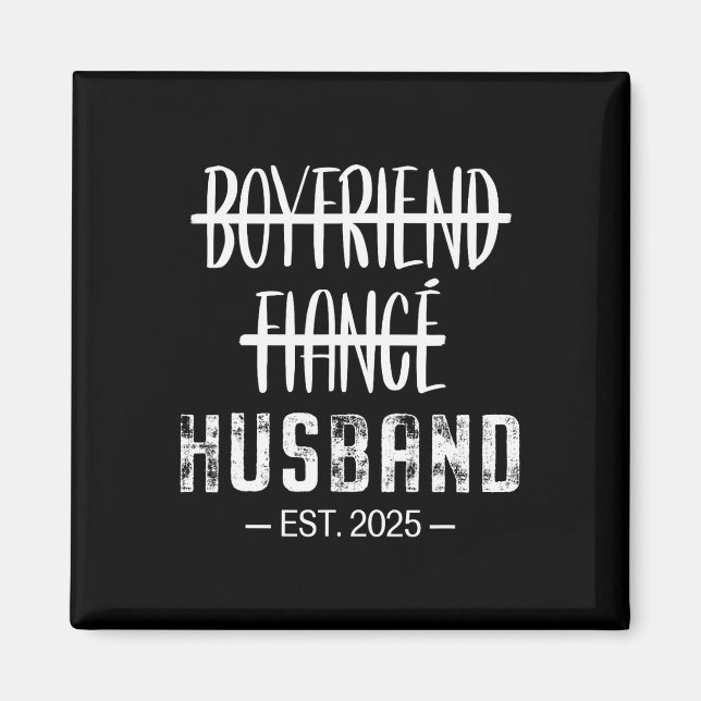 Boyfriend Fiance Husband Funny Newlywed Couples Ho Magnet (Front)