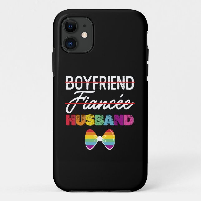 Boyfriend Fiance Husband Gay Marriage Groom LGBTQ Case-Mate iPhone Case (Back)