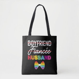 Boyfriend Fiance Husband Gay Marriage Groom LGBTQ Tote Bag