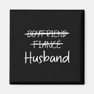 Boyfriend Fiance Husband Tees Bachelorette Wedding Magnet