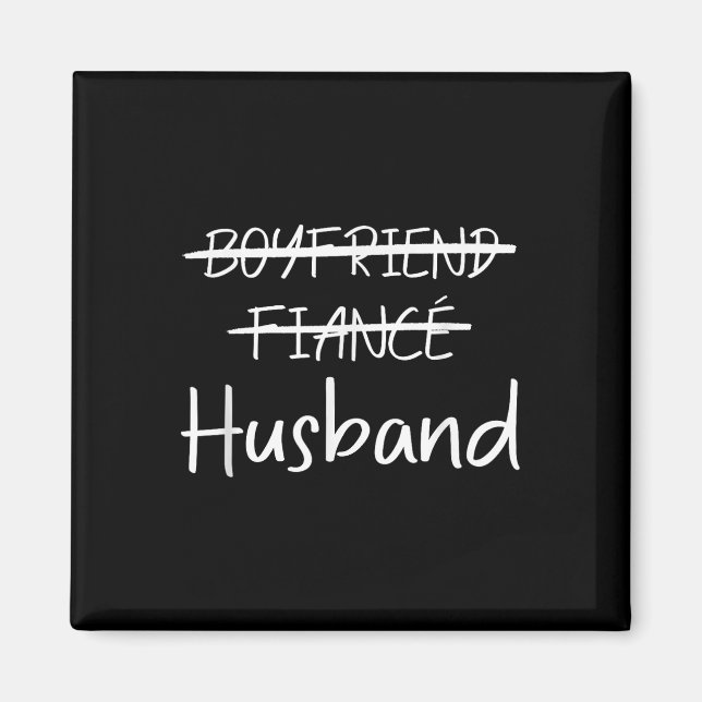 Boyfriend Fiance Husband Tees Bachelorette Wedding Magnet (Front)