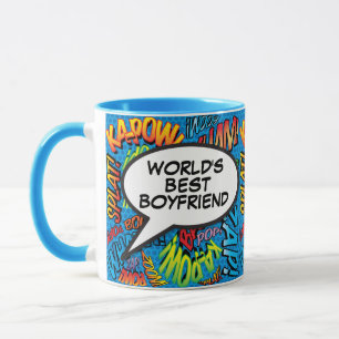 Boyfriend Fun Modern Retro Comic Book Pop Art Mug
