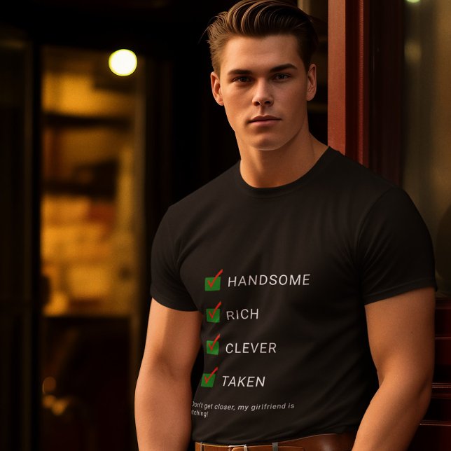 Boyfriend funny custom typography Valentines dark T-Shirt (Creator Uploaded)