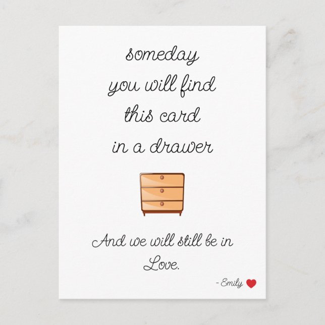 Boyfriend Gift Card for him Anniversary Love Card  (Front)