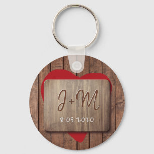 Boyfriend girlfriend initials personalised key ring