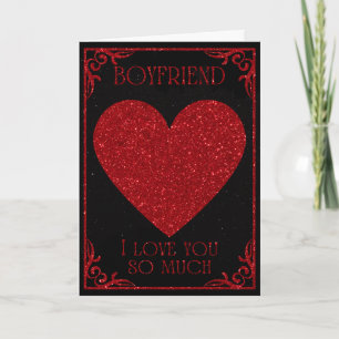 Boyfriend Glitter Valentine Card
