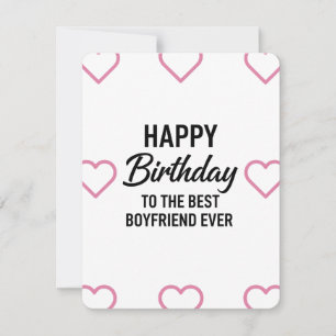 Boyfriend Happy Birthday Romantic Greeting Holiday Card